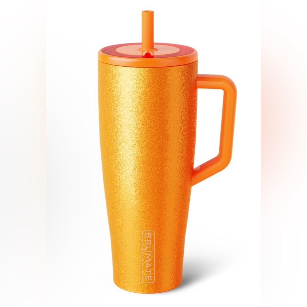 Brumate Showtime Orange Glitter Tumbler